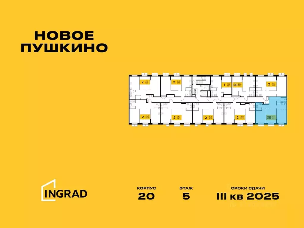 3-к кв. Московская область, Пушкино Новое Пушкино мкр, к20 (61.69 м) - Фото 1