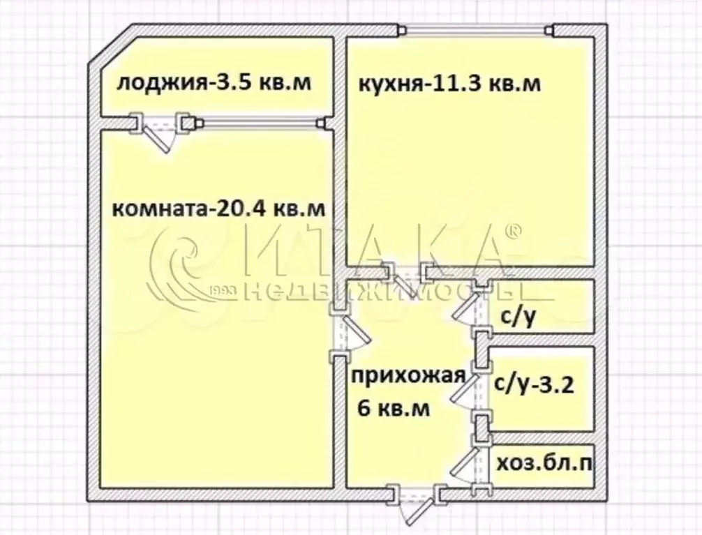 1-к. квартира, 46,1 м, 10/10 эт. - Фото 0