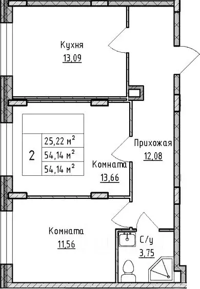 2-к кв. Ленинградская область, Гатчинский муниципальный округ, д. ... - Фото 2