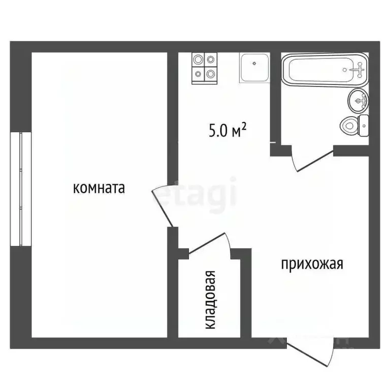 1-к кв. Владимирская область, Муром ул. Куйбышева, 26А (19.7 м) - Фото 1
