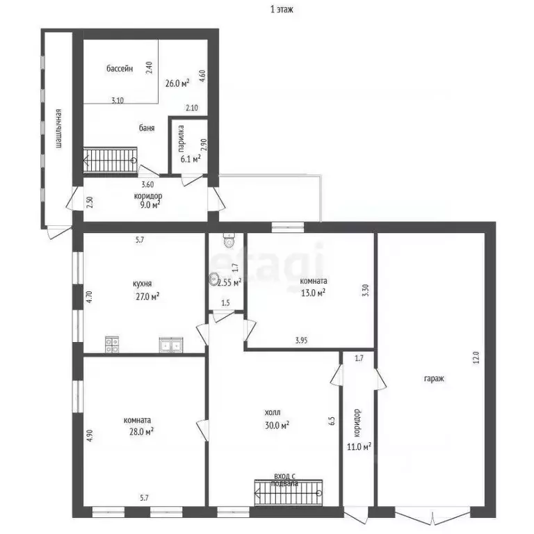 Дом в Мордовия, Саранск городской округ, Луховка рп ул. Рябова, 5 (330 ... - Фото 1