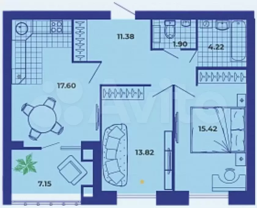 2-к. квартира, 71,5 м, 2/9 эт. - Фото 1