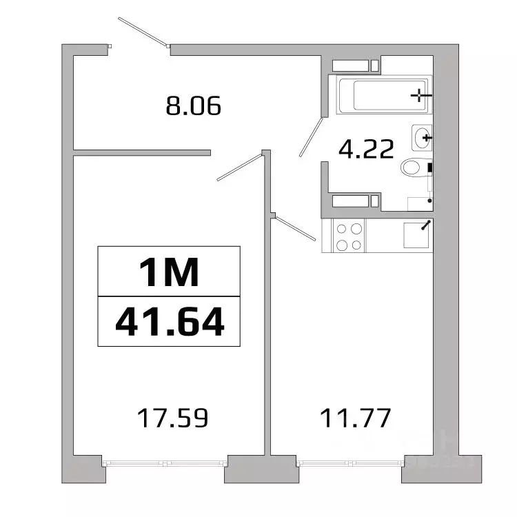 1-к кв. Иркутская область, Иркутск ИВАТУ городок, Авиатор жилой ... - Фото 1