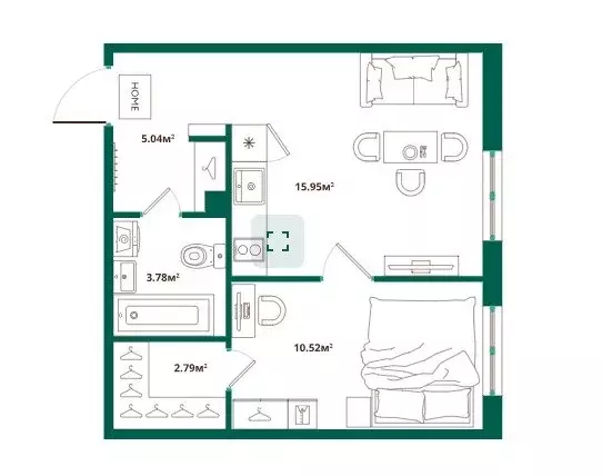 1-комнатная квартира: городской посёлок Новоселье, Большая Балтийская ... - Фото 1