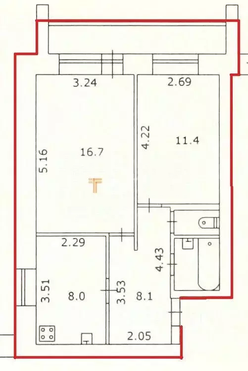 2-к кв. Пермский край, Пермский муниципальный округ, с. Фролы ул. ... - Фото 2