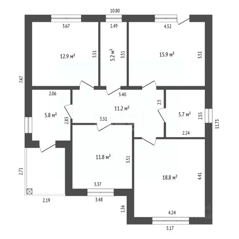 Дом в Калужская область, Ферзиковский район, Грабцево с/пос, с. ... - Фото 2