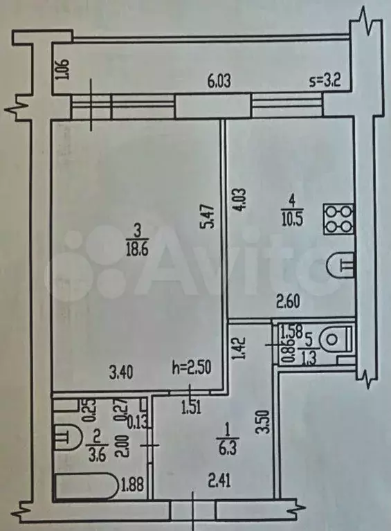 1-к. квартира, 40,9 м, 7/10 эт. - Фото 0