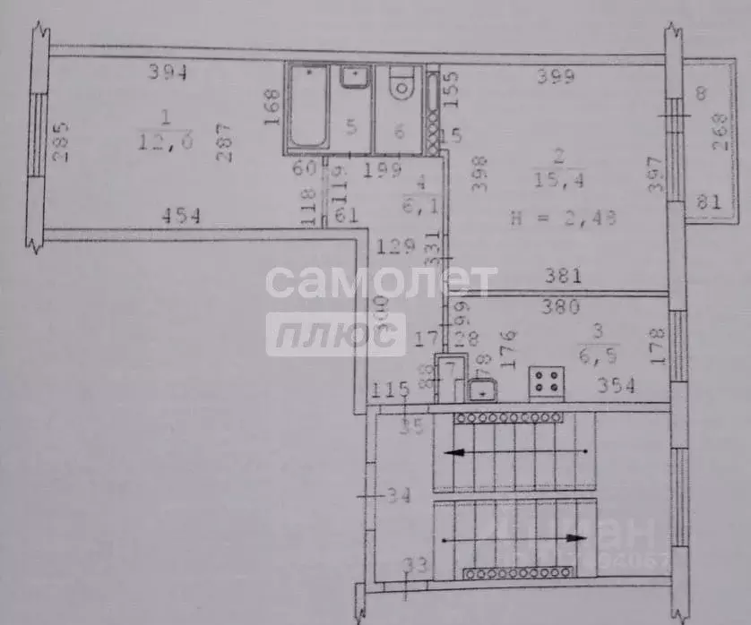 2-к кв. Свердловская область, Екатеринбург ул. Белинского, 220к2 (43.7 ... - Фото 1