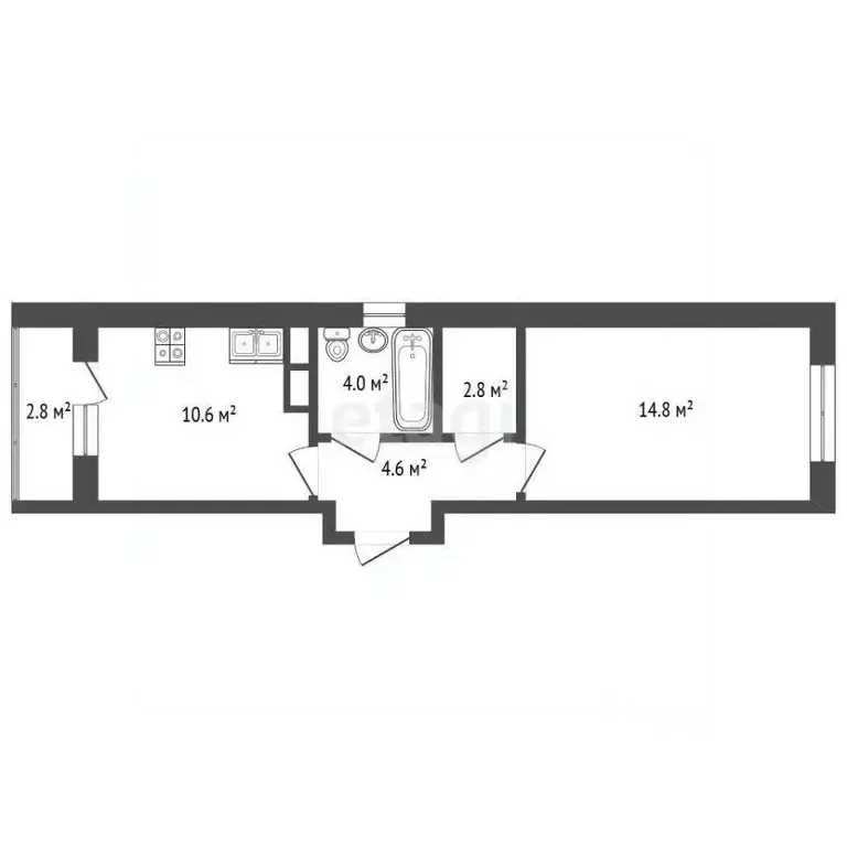 1-к кв. Московская область, Ленинский городской округ, Мисайлово пгт ... - Фото 2