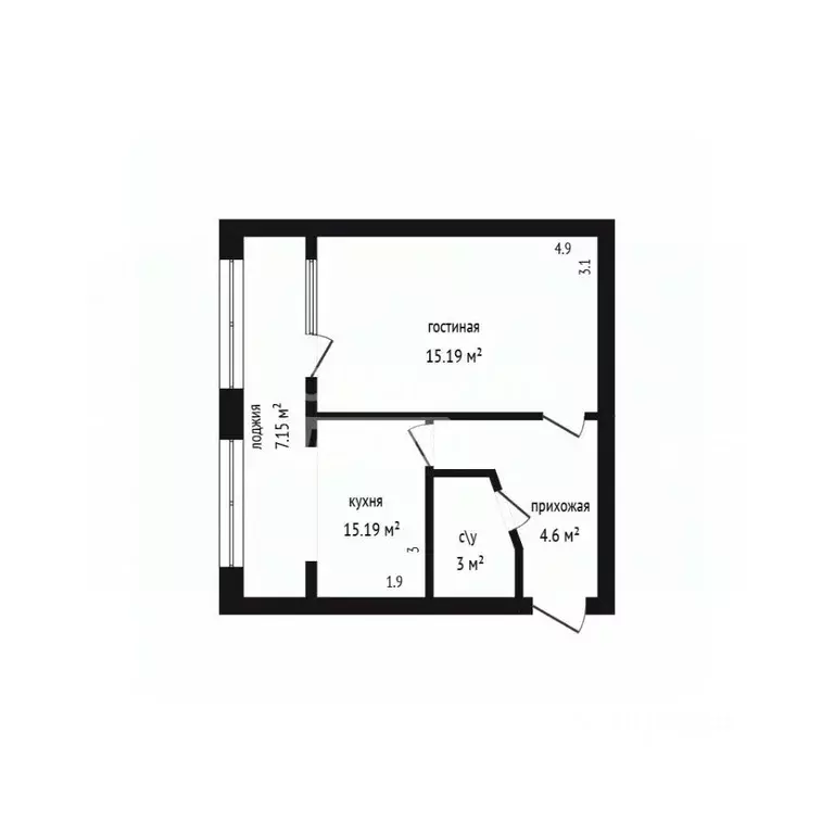 1-к кв. Дагестан, Дербент ул. Х. Тагиева, 33 (37.0 м) - Фото 2