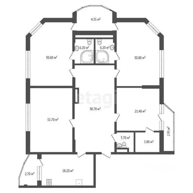 4-к кв. Краснодарский край, Краснодар ул. Федора Лузана, 23 (199.1 м) - Фото 2
