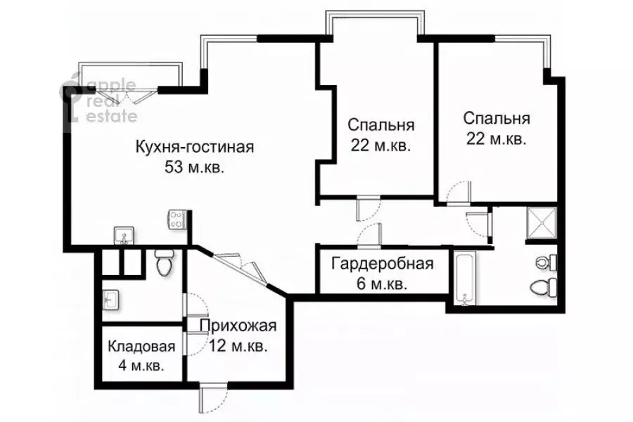 3-к кв. Москва Мосфильмовская ул., 70к5 (136.0 м) - Фото 2