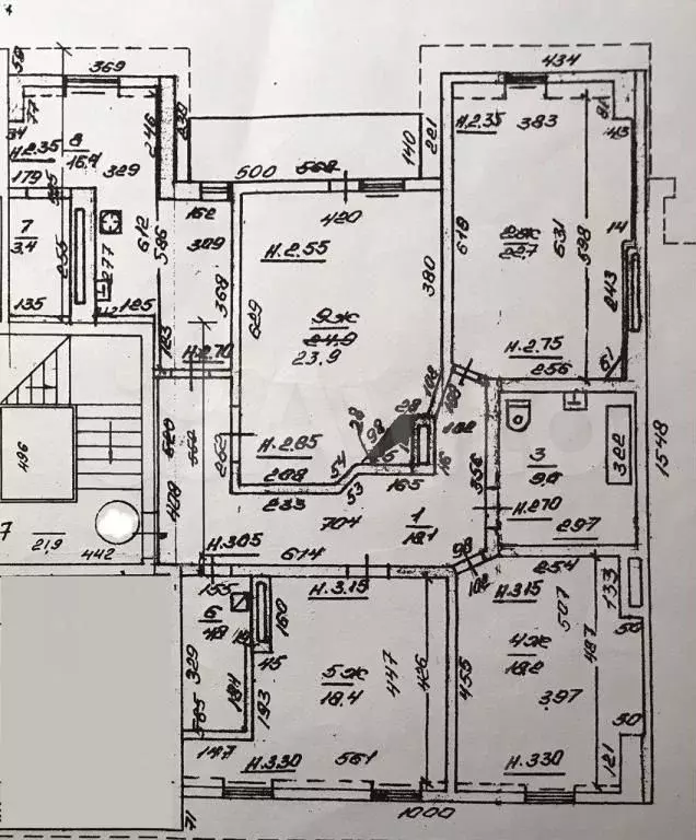 4-к. квартира, 135,5 м, 4/4 эт. - Фото 0