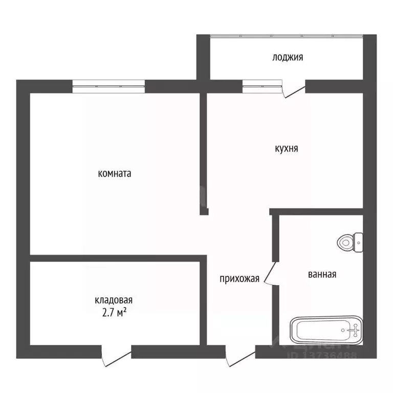 1-к кв. Амурская область, Благовещенск ул. Мухина, 47 (25.0 м) - Фото 1