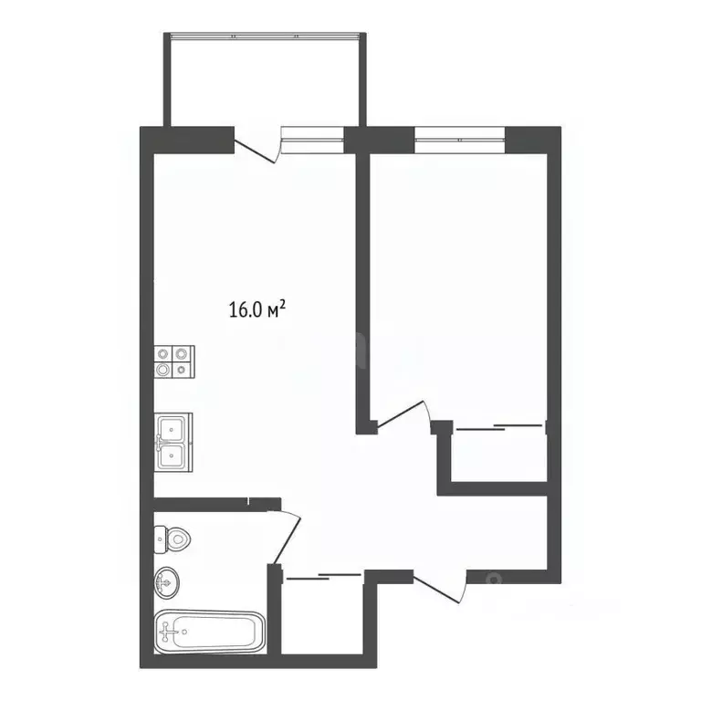 2-к кв. Ростовская область, Ростов-на-Дону просп. Маршала Жукова, 16/6 ... - Фото 2