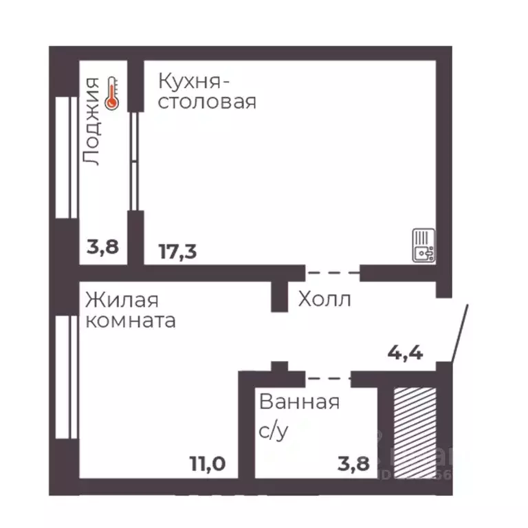 1-к кв. Челябинская область, Челябинск просп. Ленина, 1 (36.5 м) - Фото 0
