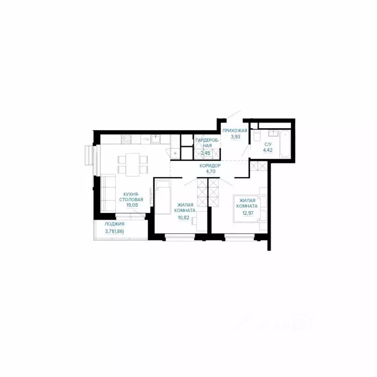 2-к кв. Свердловская область, Екатеринбург ул. Энтузиастов (60.23 м) - Фото 1