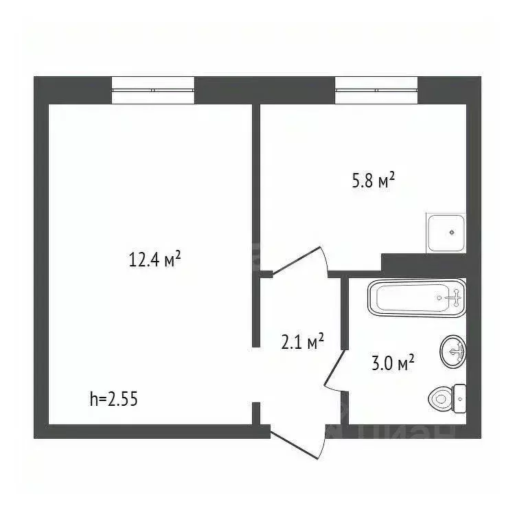 1-к кв. Красноярский край, Красноярск ул. 26 Бакинских Комиссаров, 9 ... - Фото 1