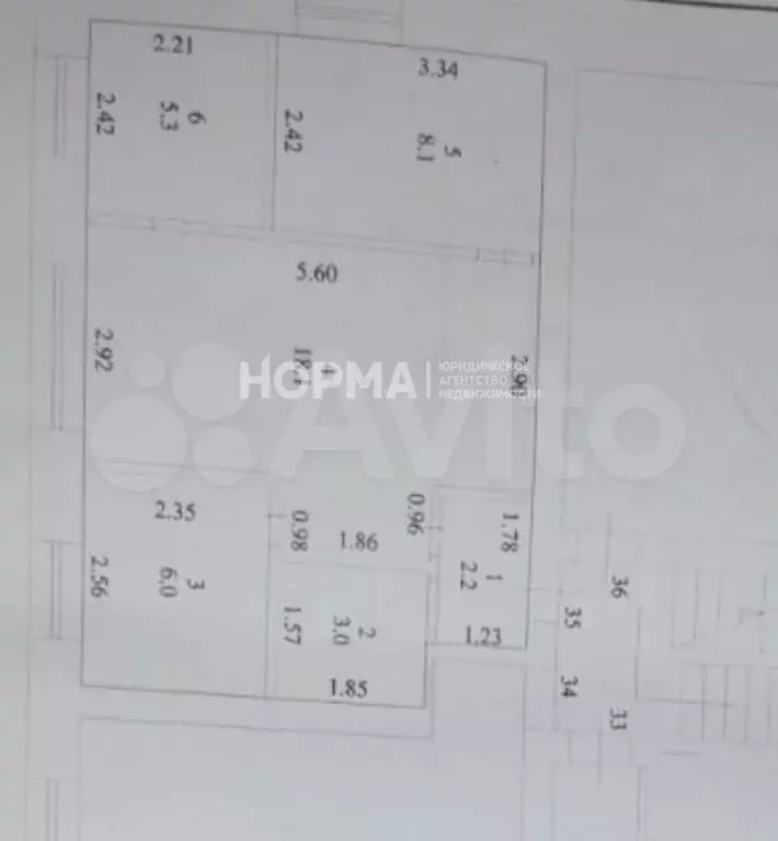 3-к. квартира, 42,7 м, 1/4 эт. - Фото 0