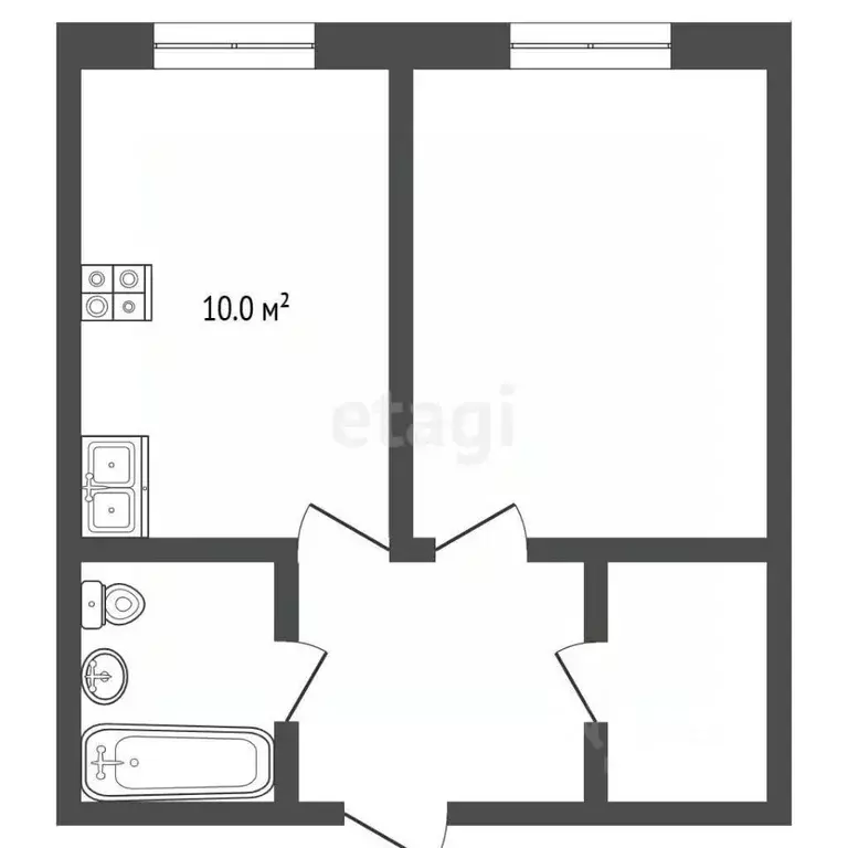 1-к кв. Московская область, Видное ул. Ольховая, 6 (40.3 м) - Фото 2