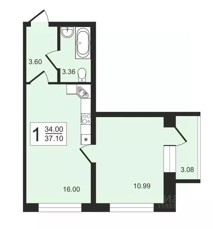 1-к кв. Владимирская область, Суздаль Советская ул., 61 (37.1 м) - Фото 0