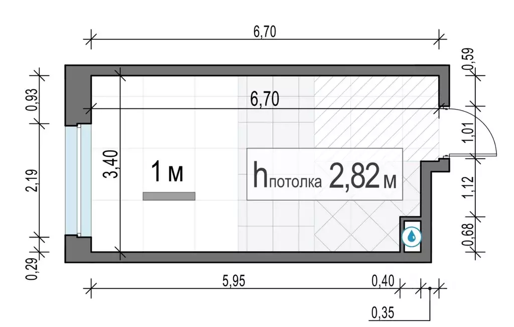 Студия Московская область, Мытищи Белый Grad жилой комплекс, 12.1 ... - Фото 1