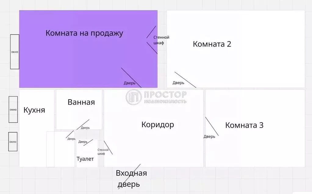 Комната Москва Бакунинская ул., 8 (16.0 м) - Фото 2