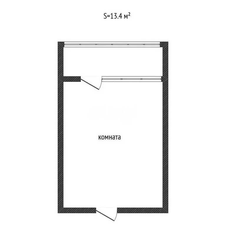1к в -комнатной квартире (17.3 м) - Фото 1
