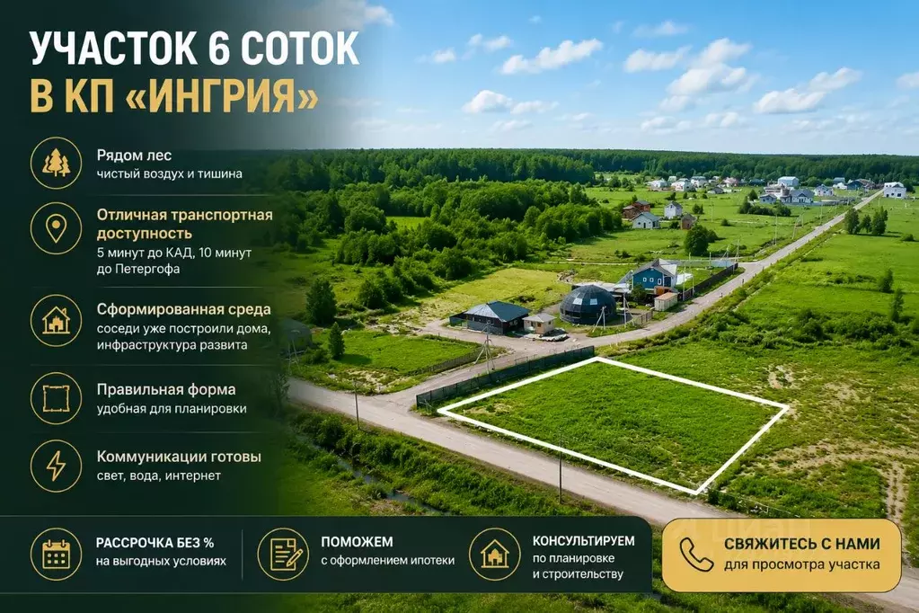 Участок в Ленинградская область, Ломоносовский район, Низинское с/пос, ... - Фото 2