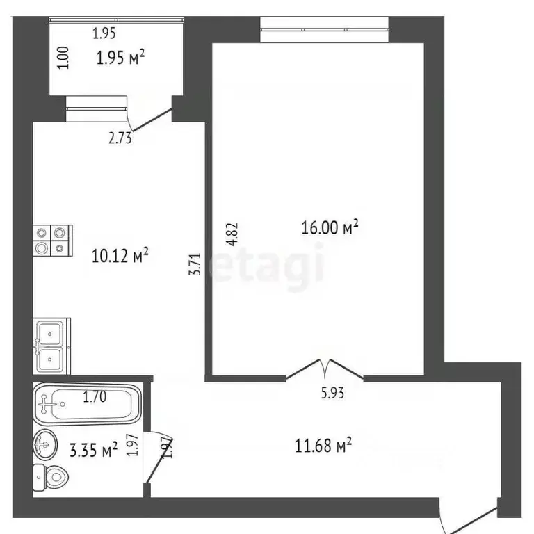 1-к кв. Мордовия, Саранск ул. Маринина, 20 (40.8 м) - Фото 1