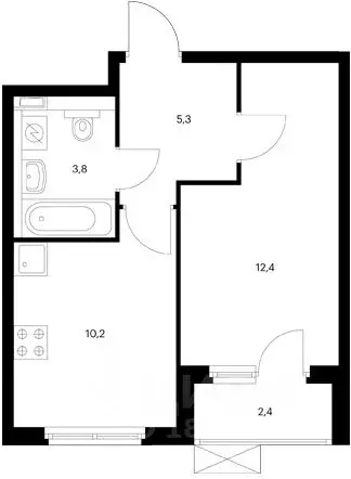 1-к кв. Ярославская область, Ярославль ул. Лескова, 38 (31.0 м) - Фото 2