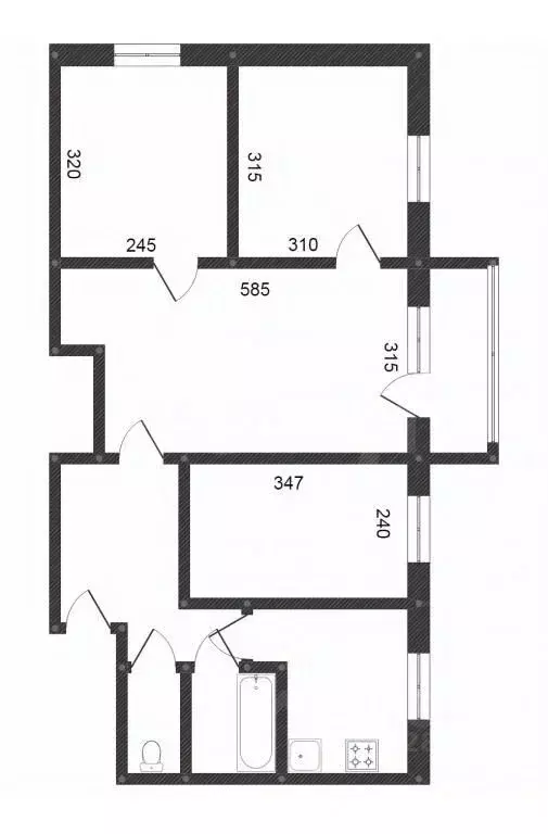 4-к кв. Калужская область, Калуга Майская ул., 6 (58.0 м) - Фото 2