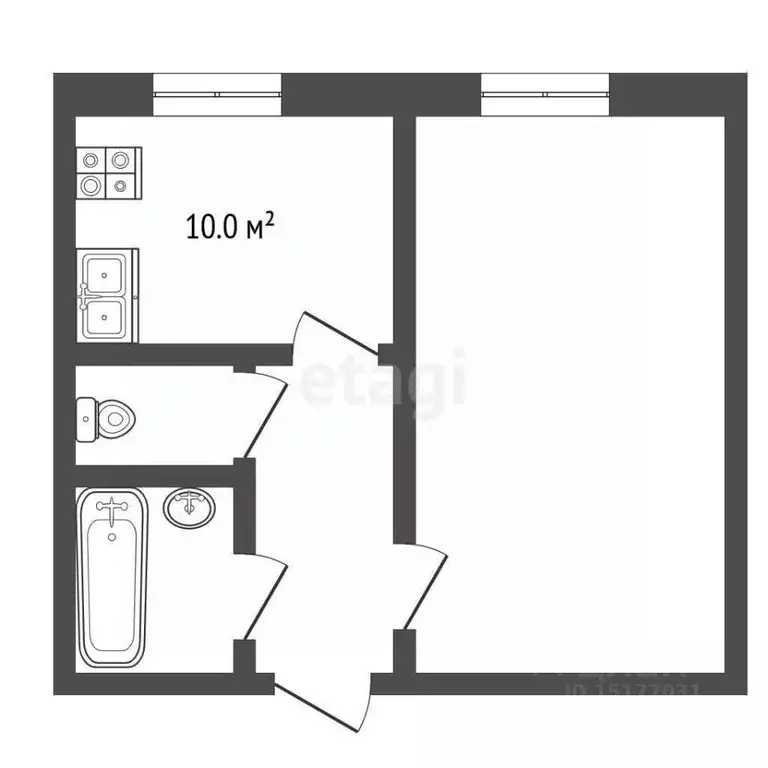 1-к кв. Ямало-Ненецкий АО, Муравленко ул. Нефтяников, 1 (33.3 м) - Фото 1