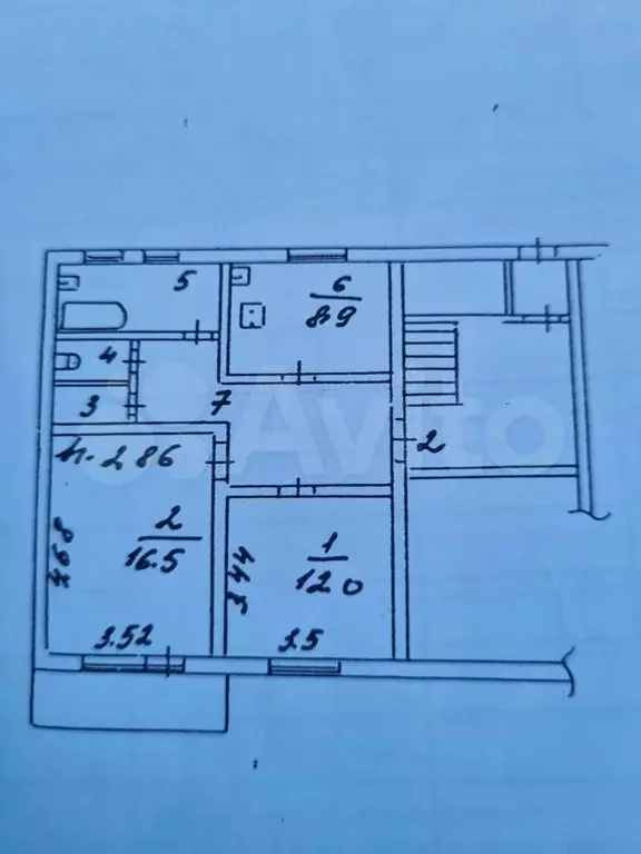 2-к. квартира, 56,9 м, 1/2 эт. - Фото 0