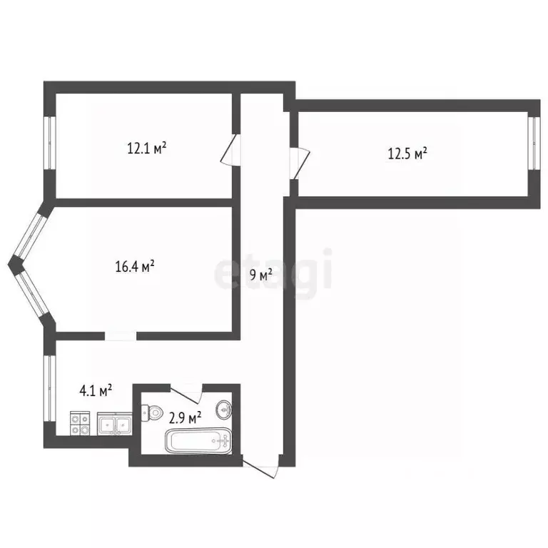 3-к кв. Санкт-Петербург просп. Металлистов, 111 (57.0 м) - Фото 2
