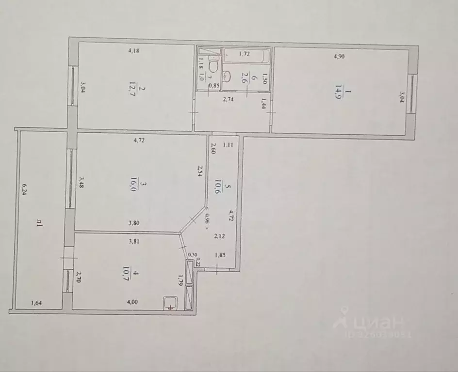 3-к кв. Ульяновская область, Ульяновск ул. Шигаева, 6А (68.0 м) - Фото 1