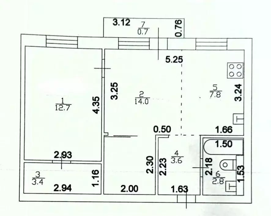 2-к кв. Татарстан, Казань просп. Ибрагимова, 83а (45.4 м) - Фото 2