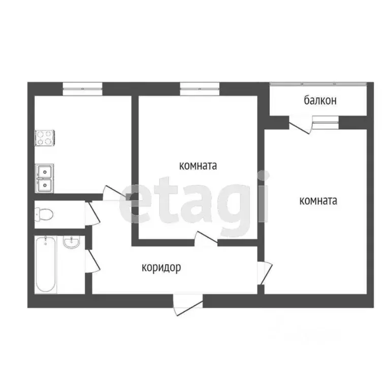 2-к кв. Тюменская область, Тюмень ул. Мебельщиков, 1 (50.5 м) - Фото 2