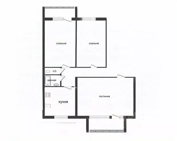 3-к кв. Воронежская область, Воронеж бул. Победы, 37 (63.8 м) - Фото 2