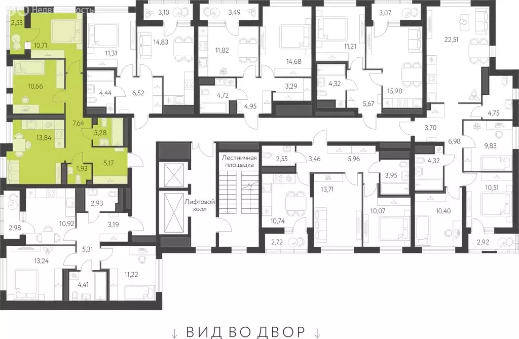 2-комнатная квартира: Екатеринбург, улица Академика Парина, 27 (54.49 ... - Фото 2