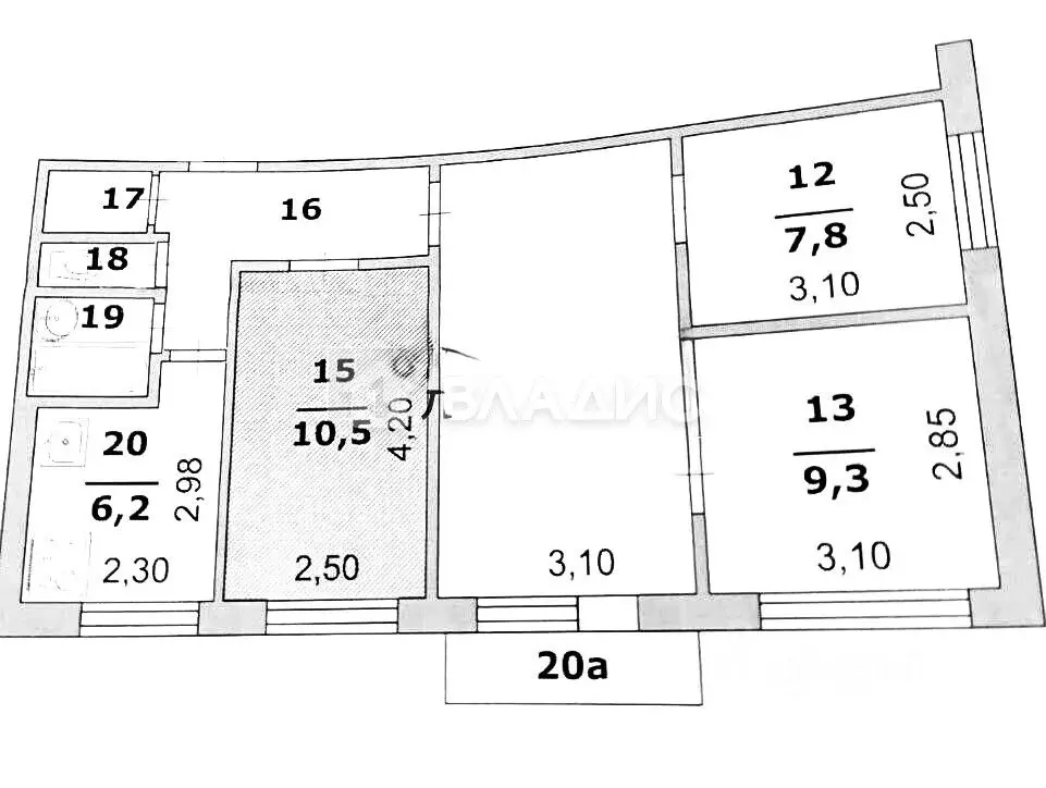 4-к кв. Белгородская область, Белгород ул. Костюкова, 8 (60.0 м) - Фото 2