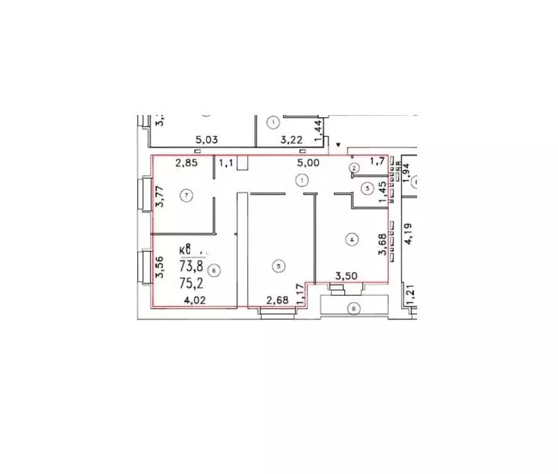 3-к кв. Тамбовская область, Тамбовский муниципальный округ, д. Крутые ... - Фото 1