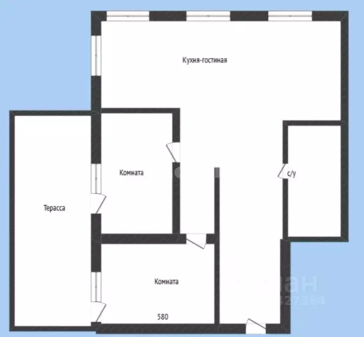 2-к кв. Курганская область, Курган ул. Коли Мяготина, 181 (61.6 м) - Фото 2