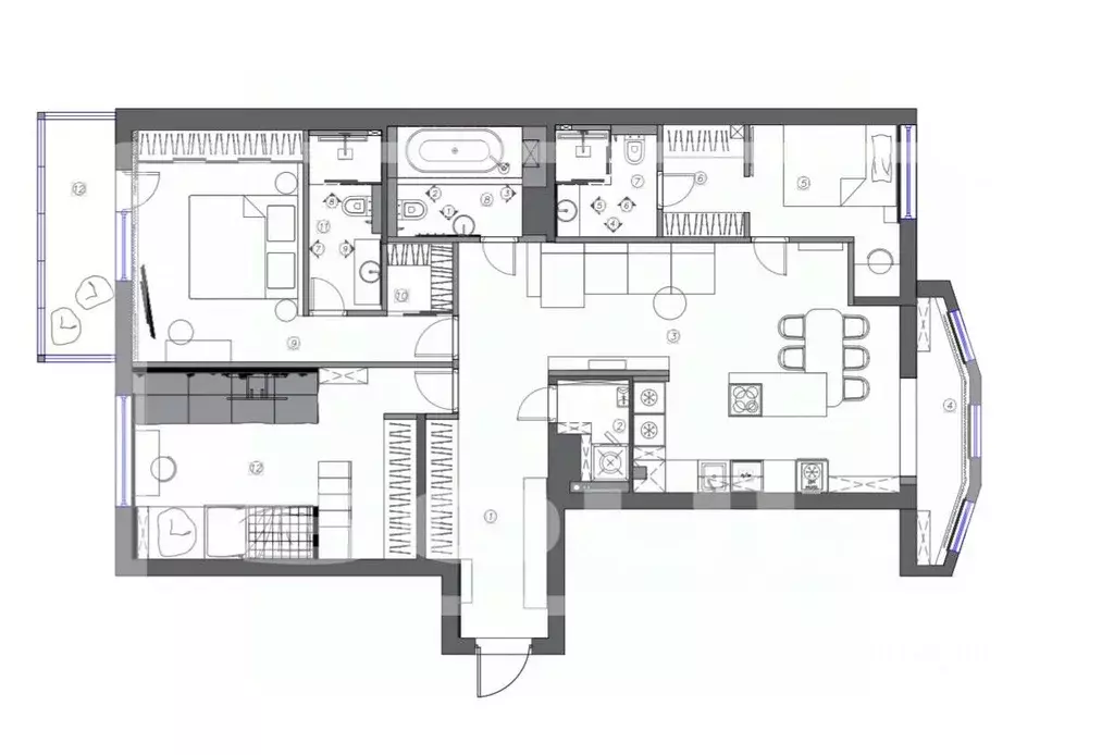 4-к кв. Санкт-Петербург Лодейнопольская ул., 7 (110.0 м) - Фото 2