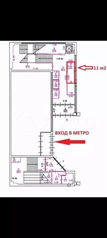 Торговая площадь в Москва Люблинская ул., 4к1А (11 м) - Фото 1