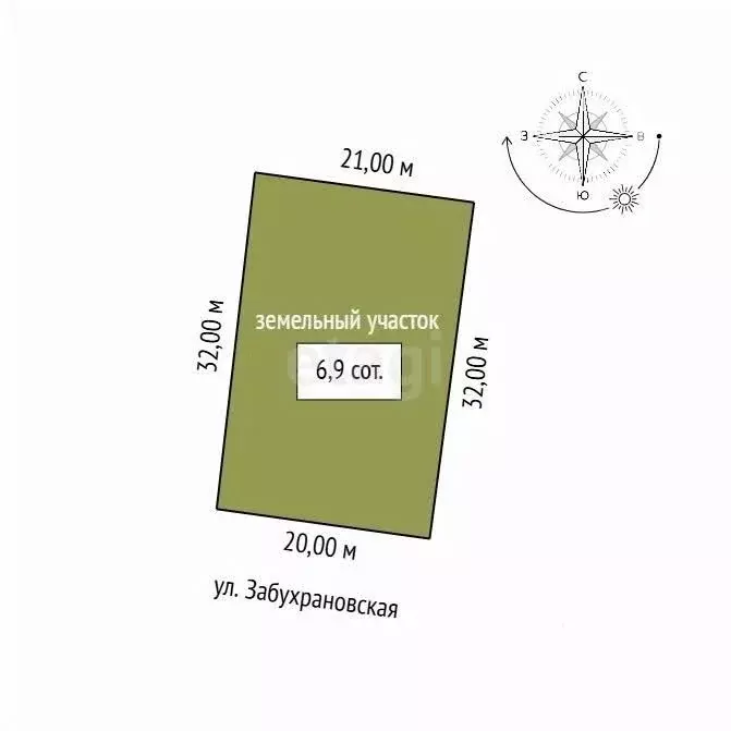 Участок в Амурская область, Благовещенск Забурхановская ул. (6.9 сот.) - Фото 2