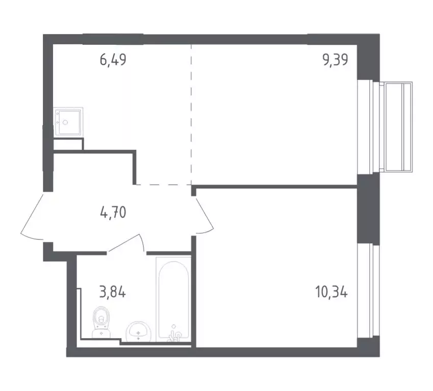 1-комнатная квартира: село Лайково, микрорайон Город-Событие, ЖК ... - Фото 1