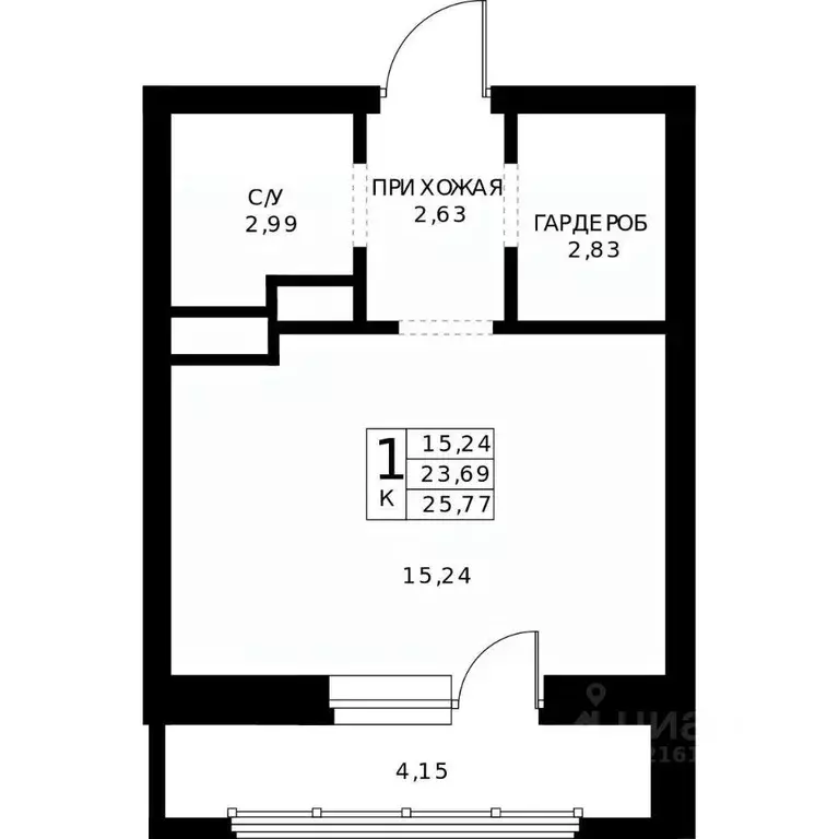 Студия Нижегородская область, Нижний Новгород Ленгородок мкр, Мед ... - Фото 2