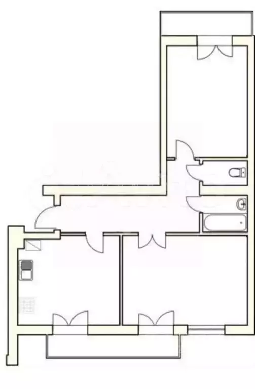 2-к кв. Калининградская область, Зеленоградский муниципальный округ, ... - Фото 2