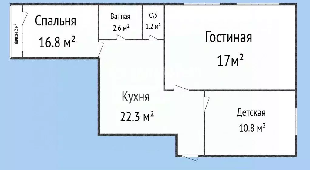 3-к кв. Дагестан, Каспийск ул. Ленина, 41 (70.7 м) - Фото 2